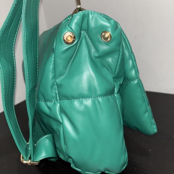 Anthropologie Edison Foldover Puffy Crossbody Bag Green NEW WITHOUT TAGS - Picture 9 of 11